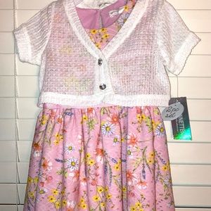 Pink Floral Toddler Dress 2T